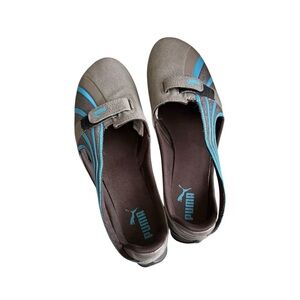 Vintage Y2K Puma Espera Gray & Blue Ballet Flats Size 8